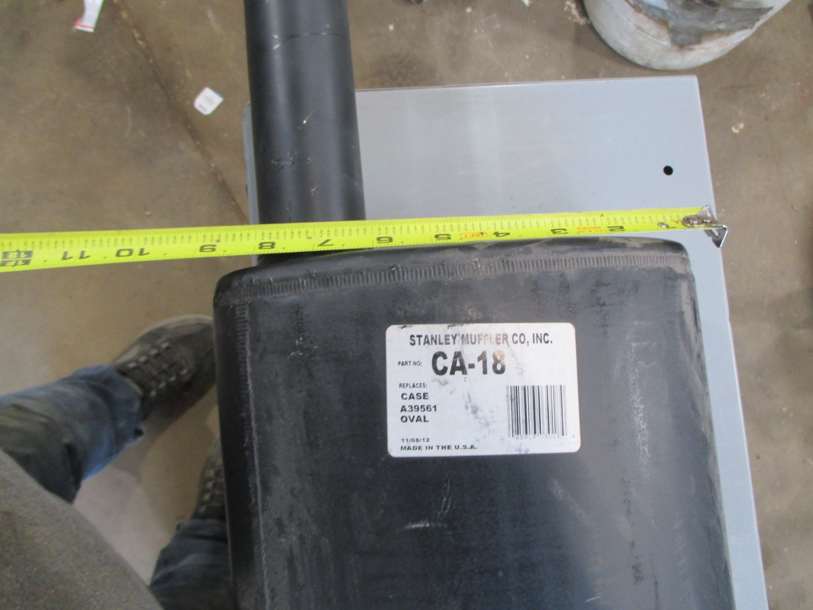 CASE 480, 580, 470, 570, STANLEY MUFFLER, CA-18, (NOS, USA MADE) #G148G & G188D