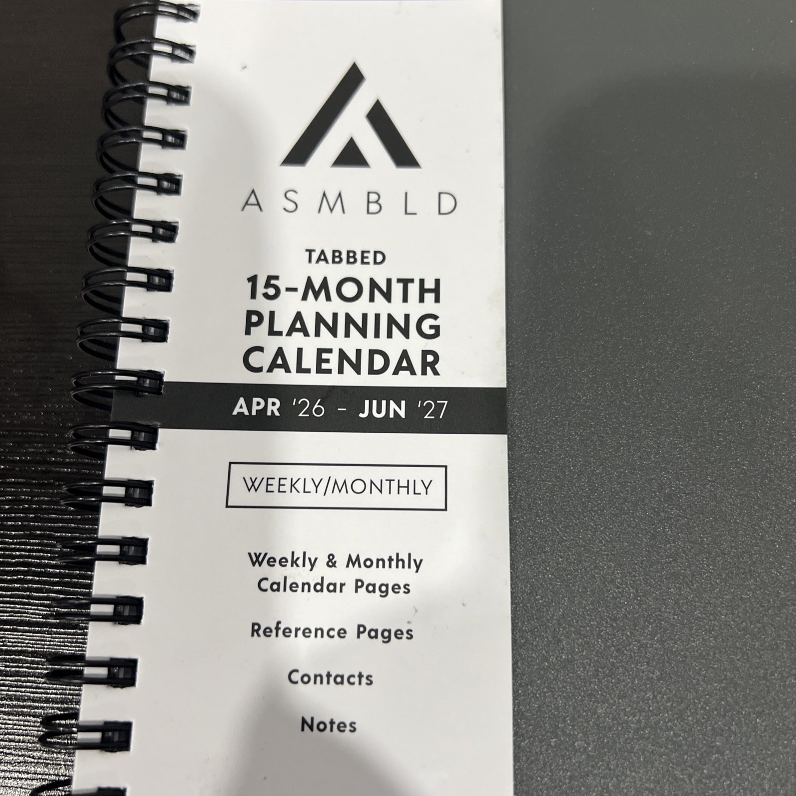 ASMBLD BLUE Sky Tabbed 15-Month Planning Calendar- April 2026 thru June 2027
