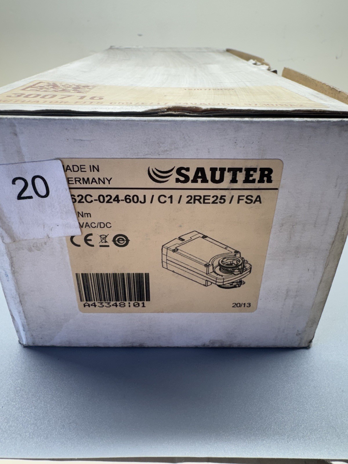 SAUTER 362C-024-60J/C1/2RE25/FSA, 60Nm, 24V, 13.5W, 16.5VA, IP54 (NEW IN BOX)