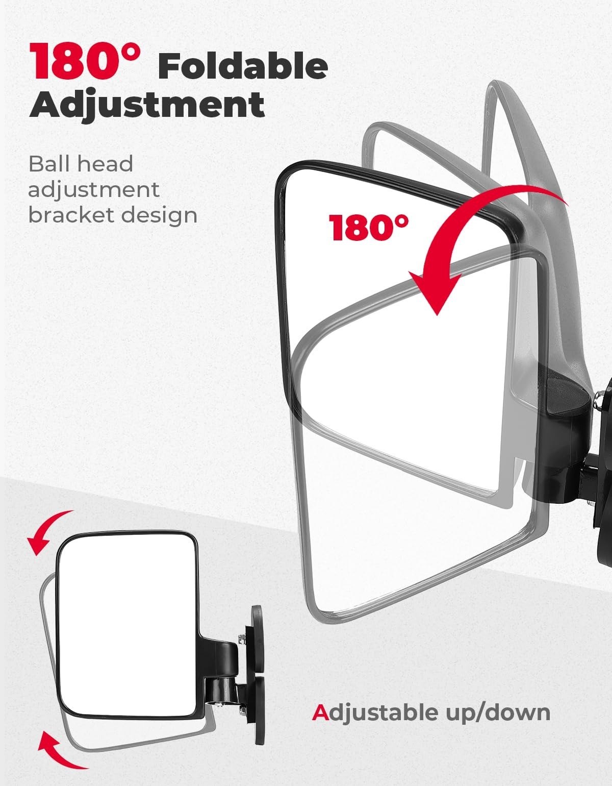 KEMIMOTO Magnetic Tractor Side Mirrors 7.1×5.3 Inch 2pcs