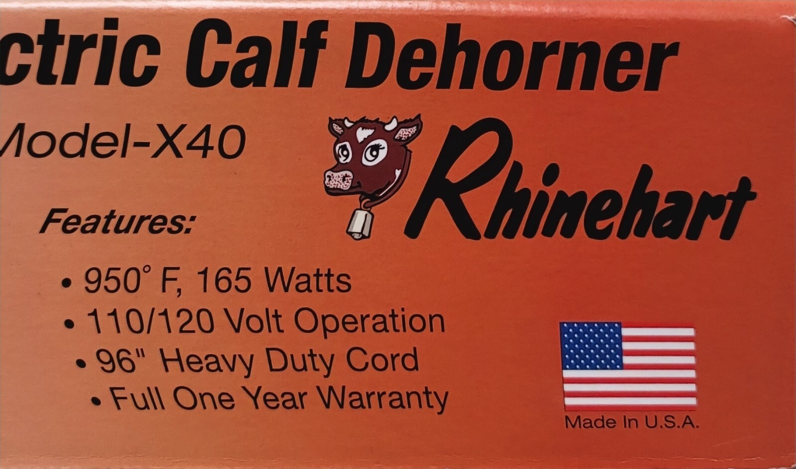 Rhinehart Factory Direct Electric Dehorner X40 00408 3/4 Tip