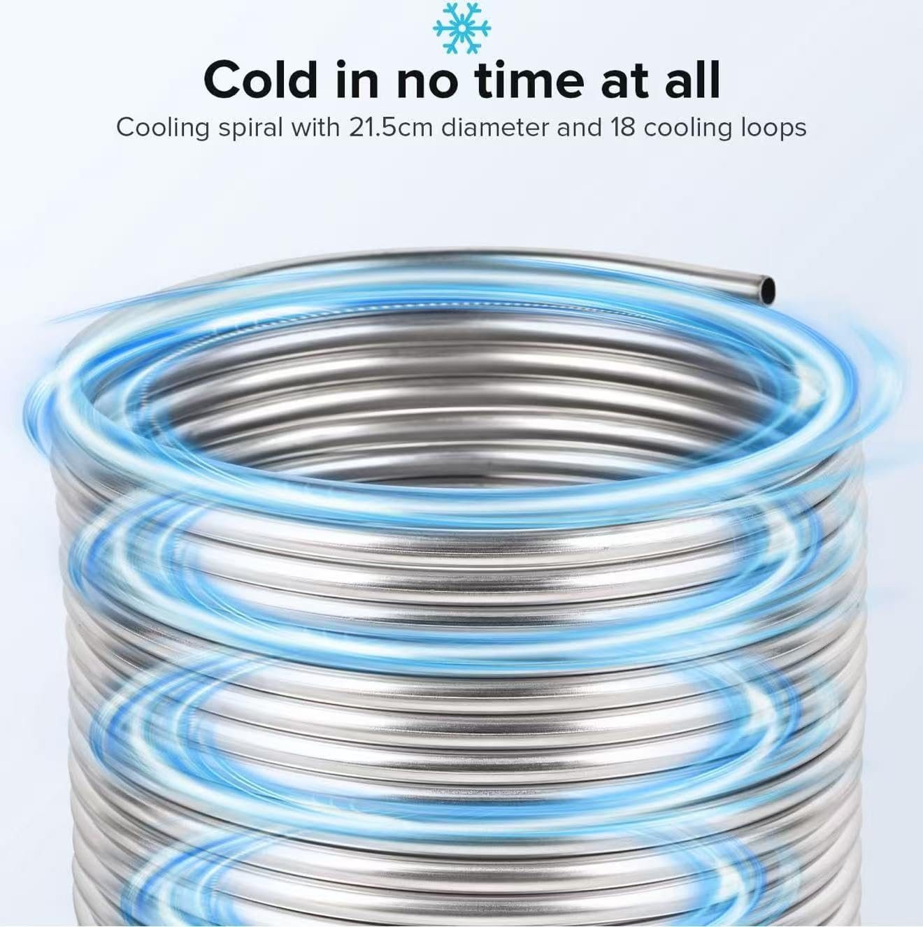 3/8″ X 50Ft 304 Stainless Steel Tubing Coil, Immerson Tubing Coil for Ice Bath W
