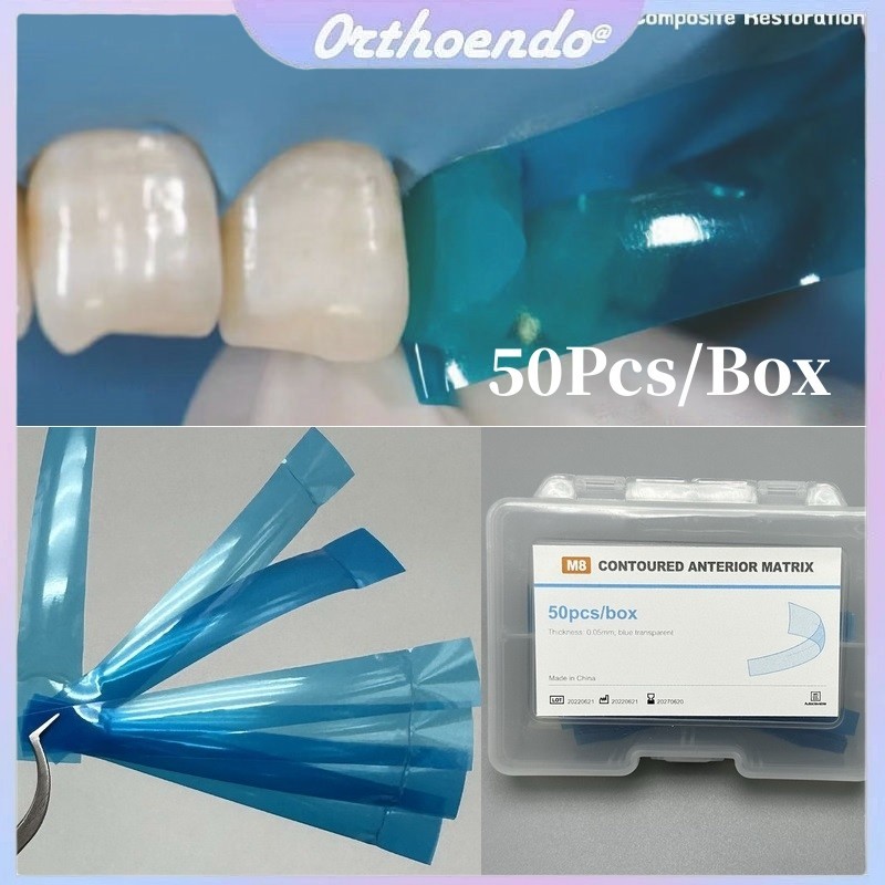 Dental Anterior Restoration Matrix Composite Resin Matrices Blue Strip 50Pcs/box