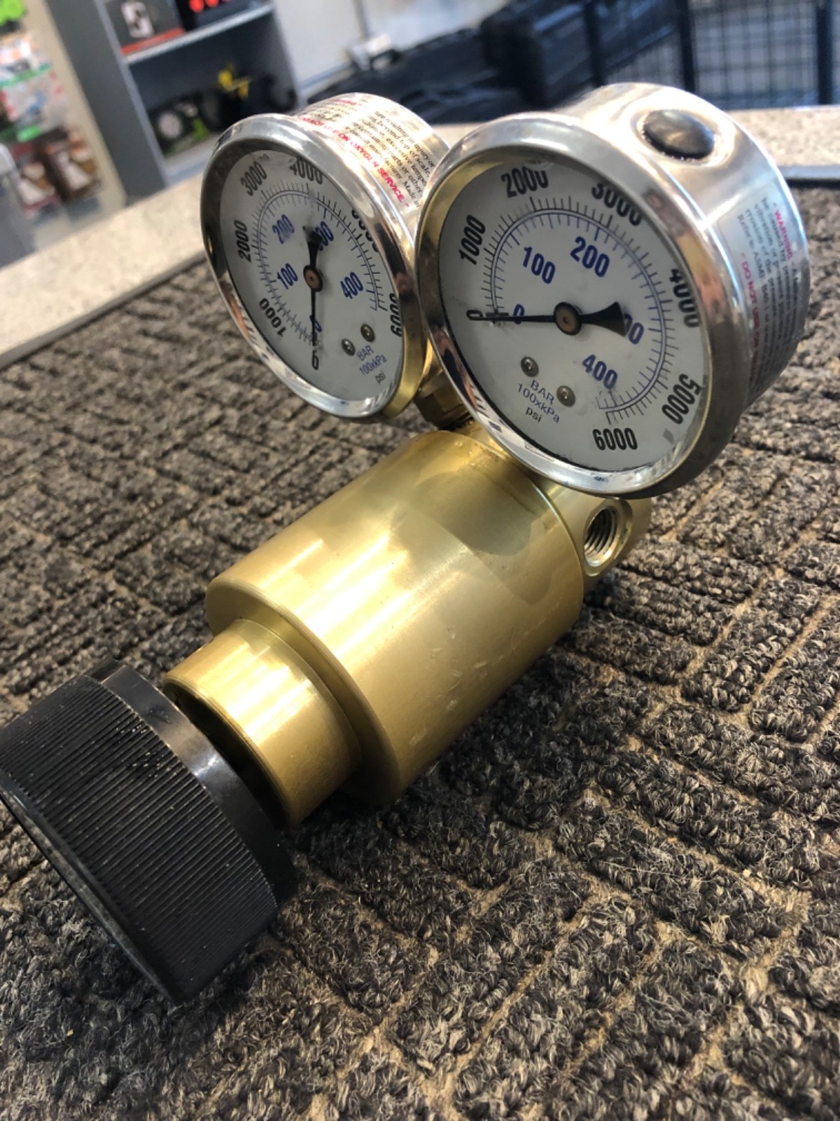 Used Aqua Enviroment reducing regulator 6000 input, 0 to 5000 output.