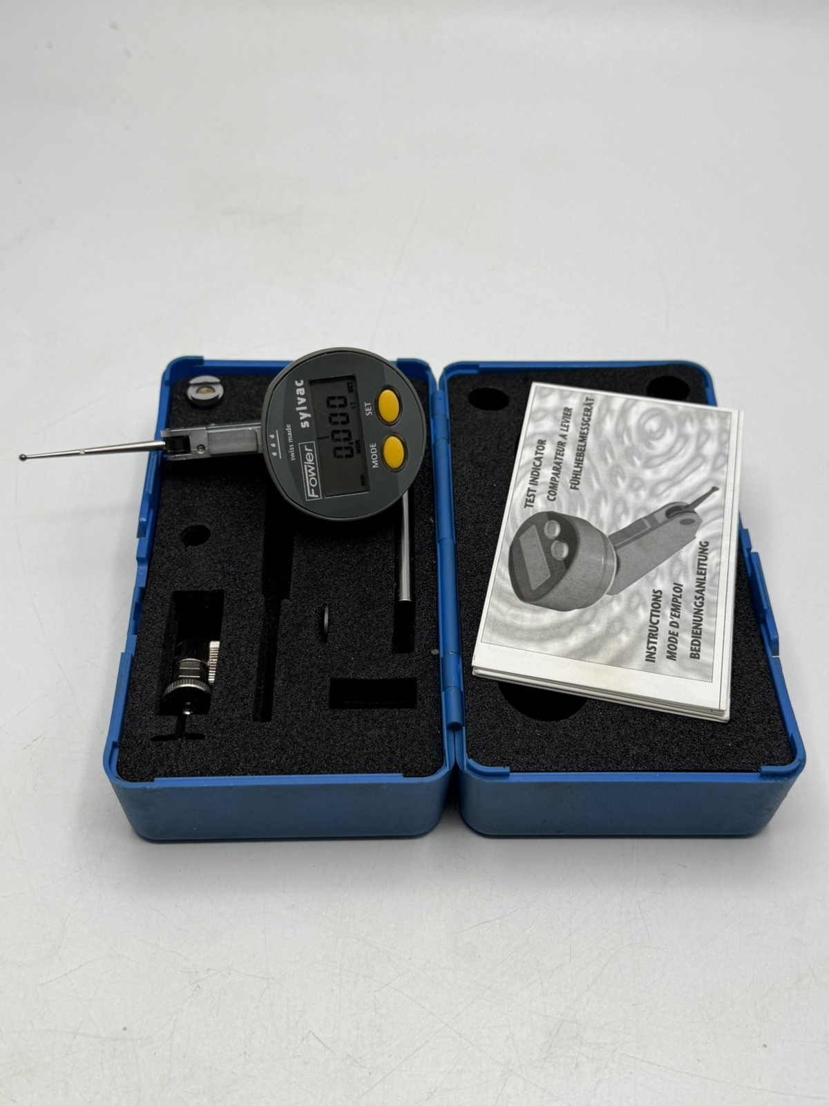 FOWLER SYLVAC QUADRATEST Digital Test Indicator Lever Type 0.00005″ Resolution