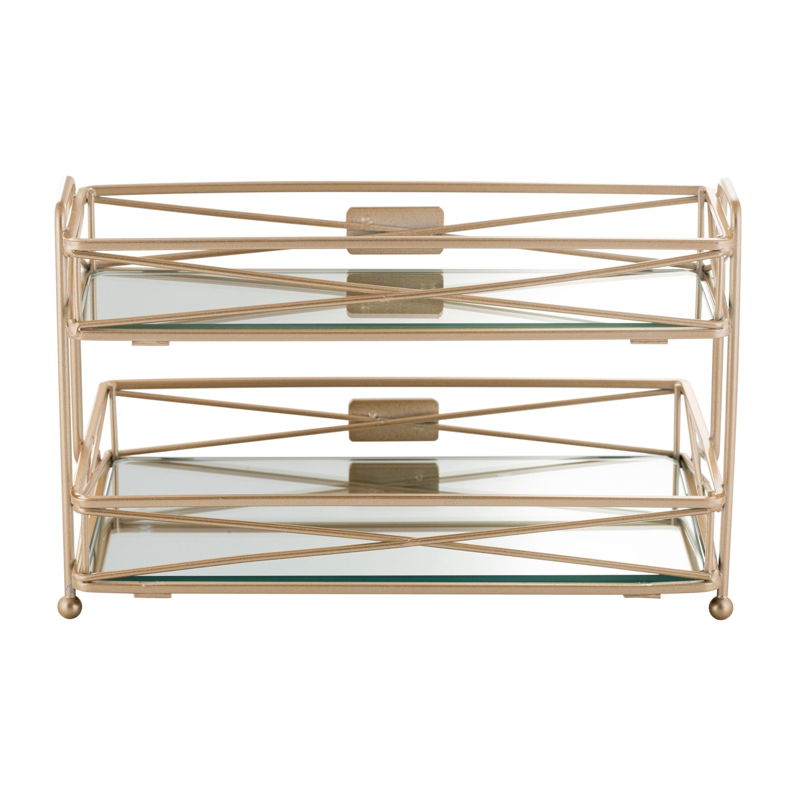 Home Details Satin Gold 2 Tier 2 – 10.25″ x 6.5″ x 6.70″,