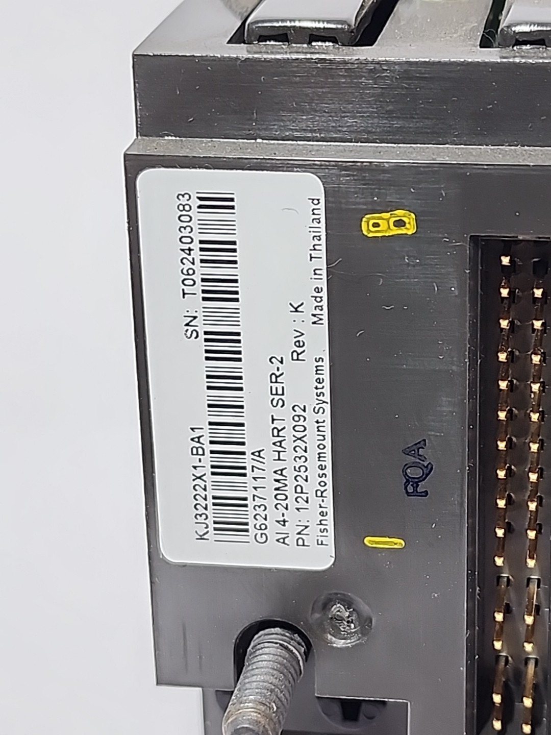 EMERSON DELTAV KJ3222X1-BA1 AI CARD 8 CHANNELS 4-20 MA HART SERIES 2 KJ3222X1BA1