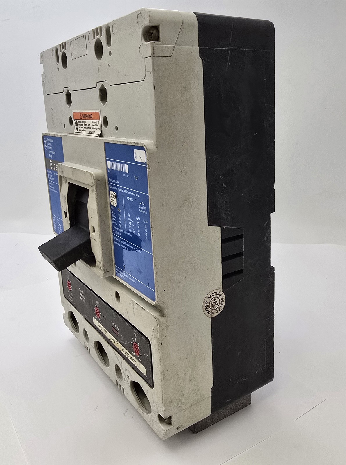 Westinghouse LD3600F Bolt On Circuit Breaker 400A 600VAC 250VDC 3P LT3400T
