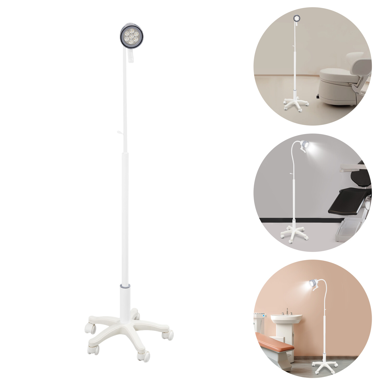 LED Medical Exam Lamp Mobile Surgical Examination Lamp 500mA Exam Light 12W