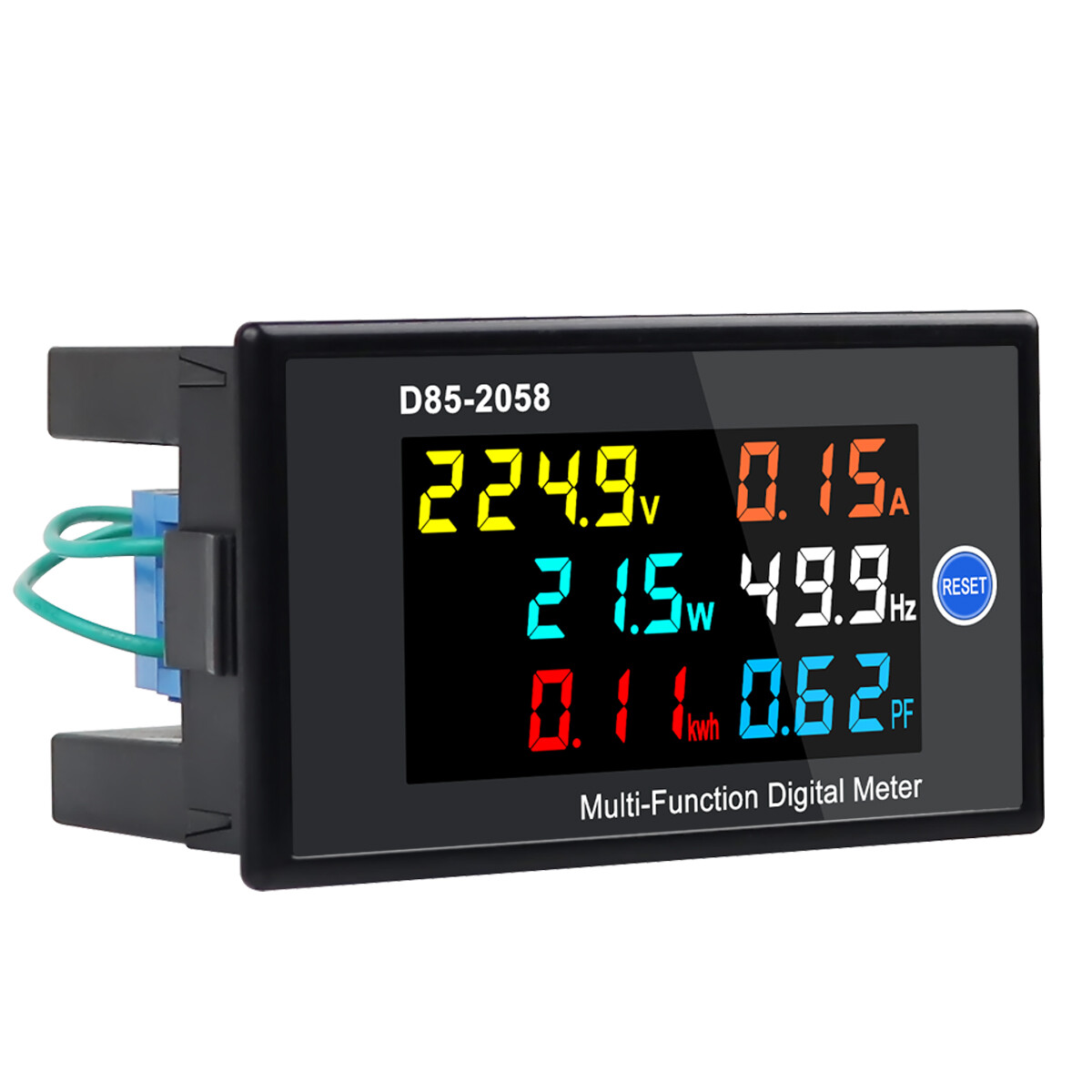 Digital LCD AC Panel Meter Voltage Amps Frequency Energy Power 40-300V 0-100A