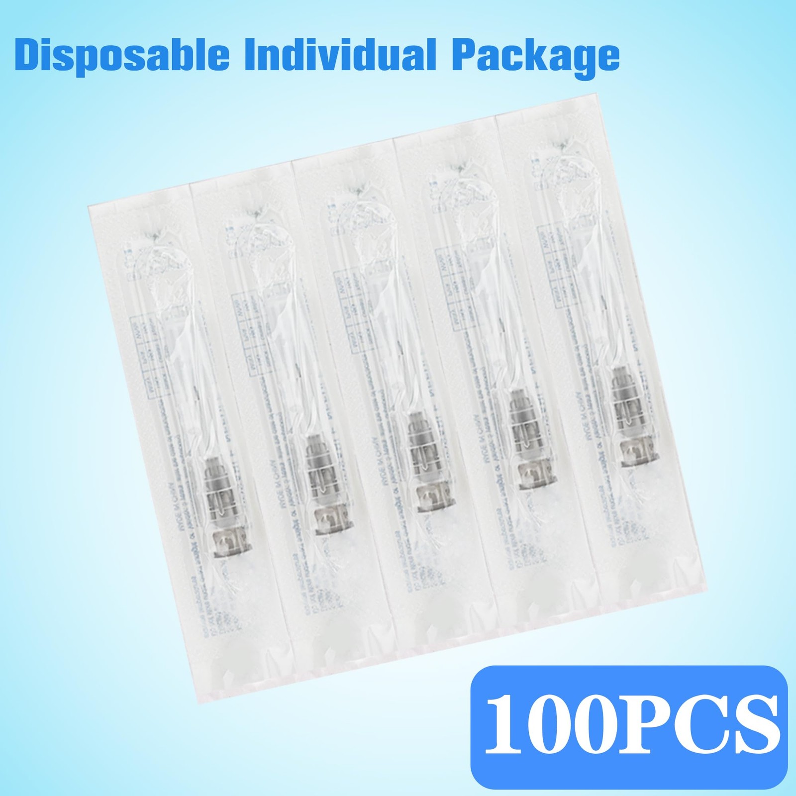 27G 1/2in Dispensing Needles, Disposable Sterile Package of 100 27G-0.5in