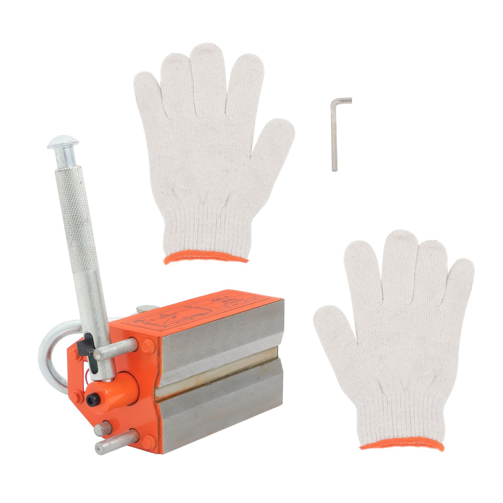 1320LBS 600kg Steel Magnetic Lifter Heavy Duty Crane Hoist, 2 Safety Factor