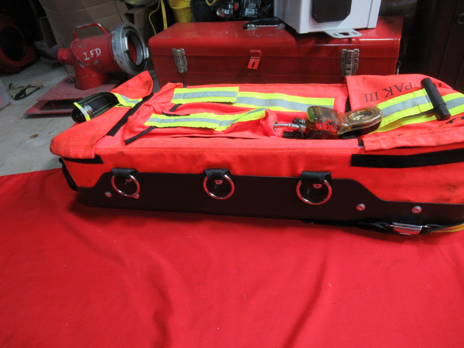 Scott RIT PAK III 4500 psi BAG COMPLETE WITH MASK REGULATOR HOSES EMT EMS RESCUE