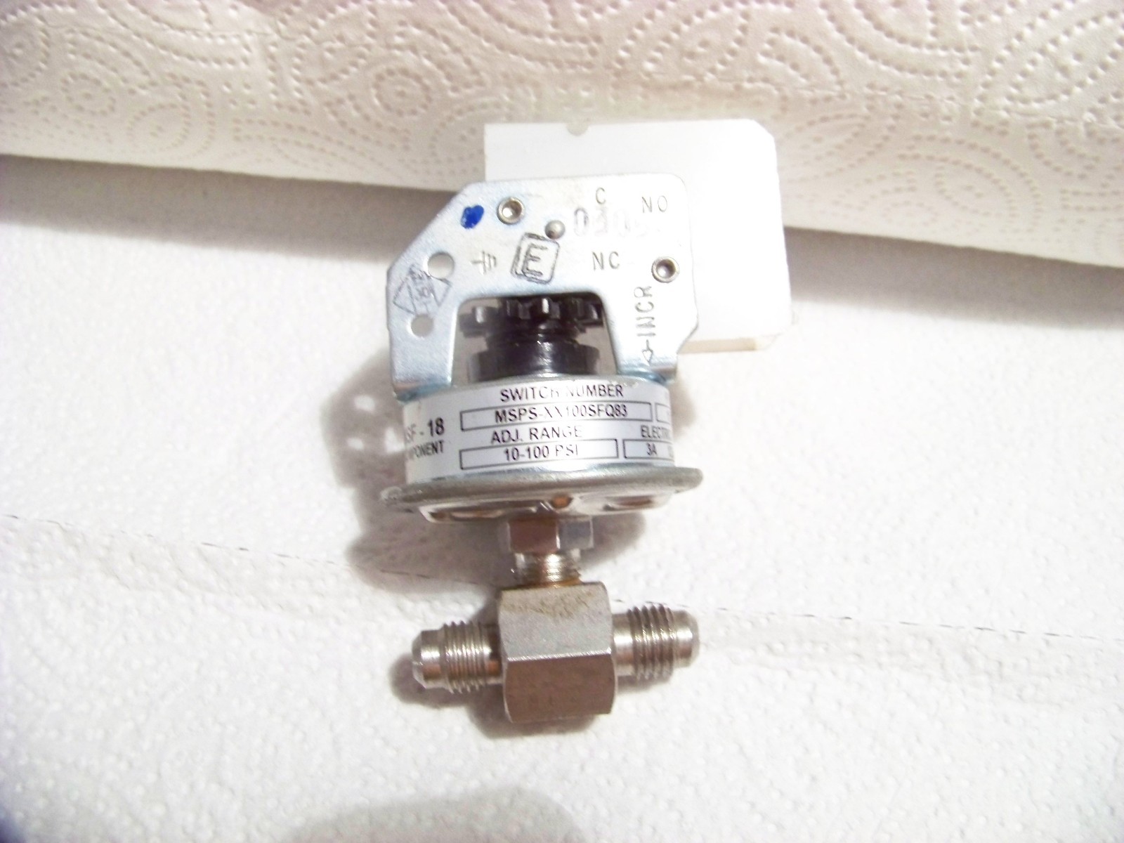 Barksdale NSF-18 MSPS-XX100SFQ83 Switch ADJ. 10-100 PSI 3A 125/250 VAC 150 PSI