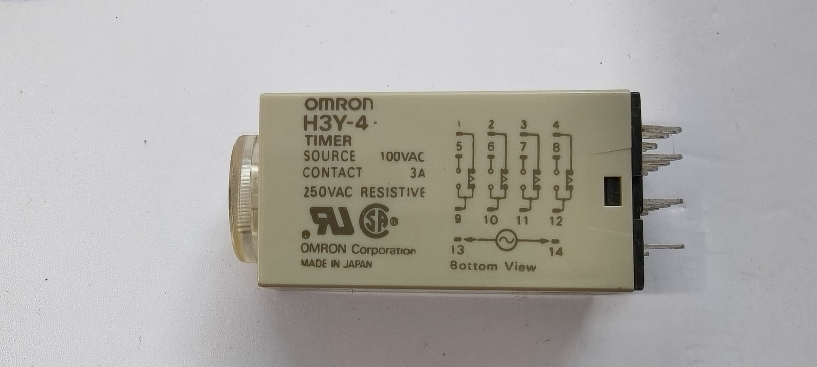 OMRON H3Y-4 TIMER TIMING 1S-10S 14PIN VOLTAGE 110VAC FAST SHIPPING