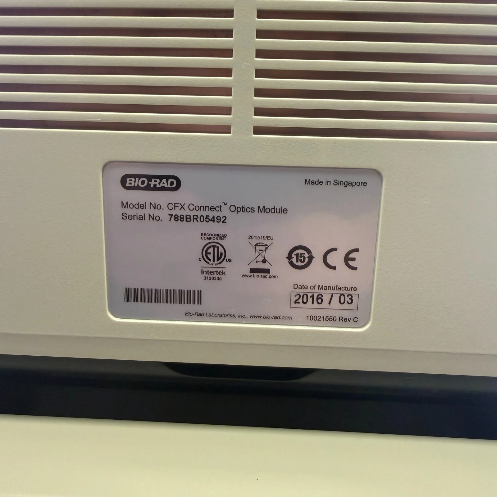 Bio-Rad CFX Connect Real-Time PCR Detection System w/ CFX Connect Optics Module