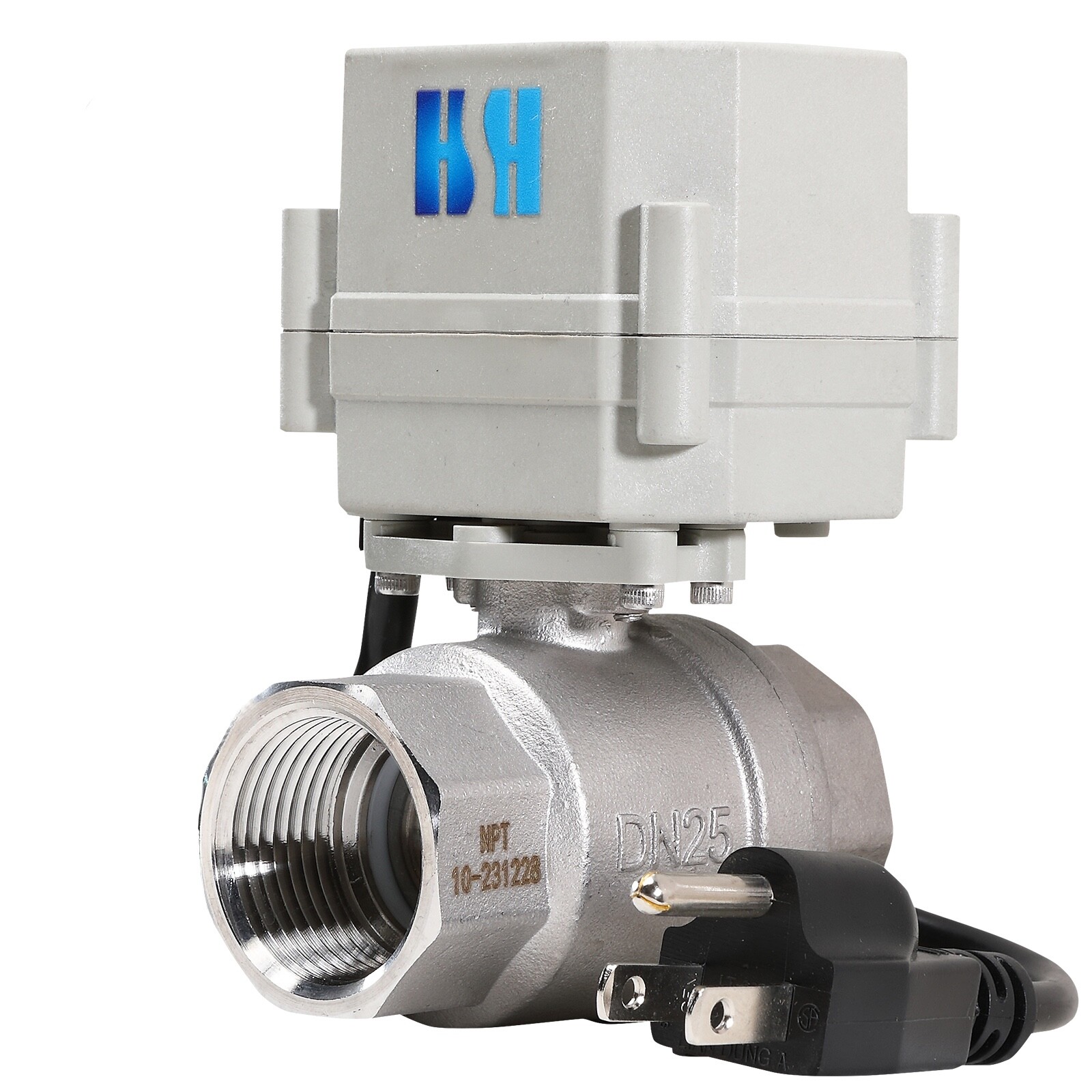 1″ 110V 120V-220VAC Stainless Steel Motorized Electric Ball Valve N/Open US Plug
