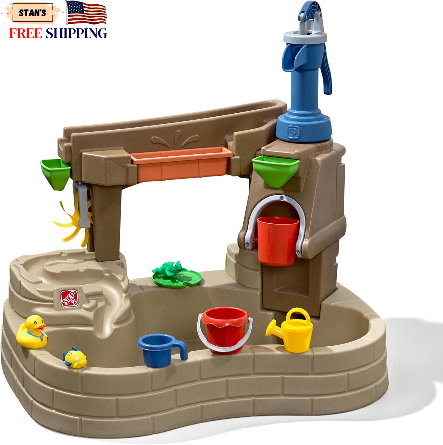 Step2 Pump & Splash Discovery Pond Water Table w/10 Accessories for Toddlers 2+