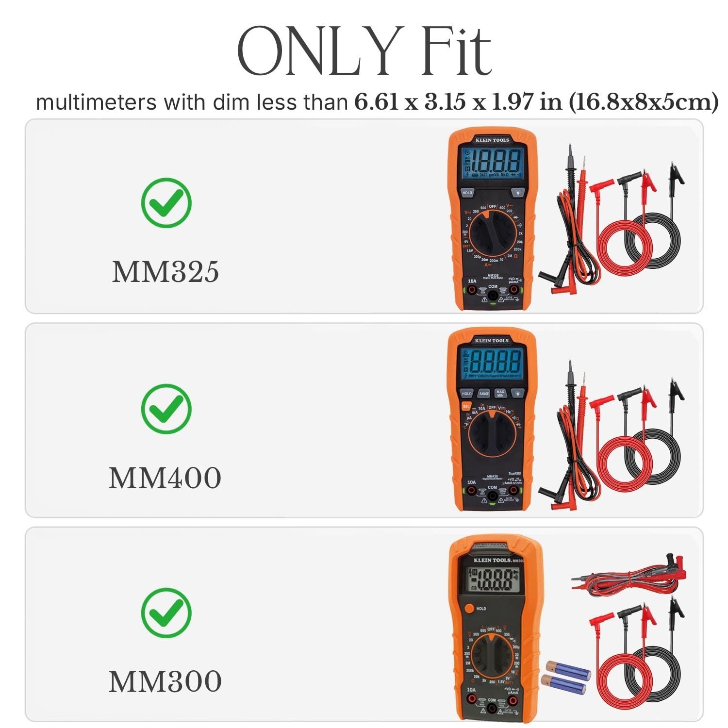 Hard Multimeter Case for Klein MM325/MM420/MM400/MM300/Fluke 117/Fluke 115, P…