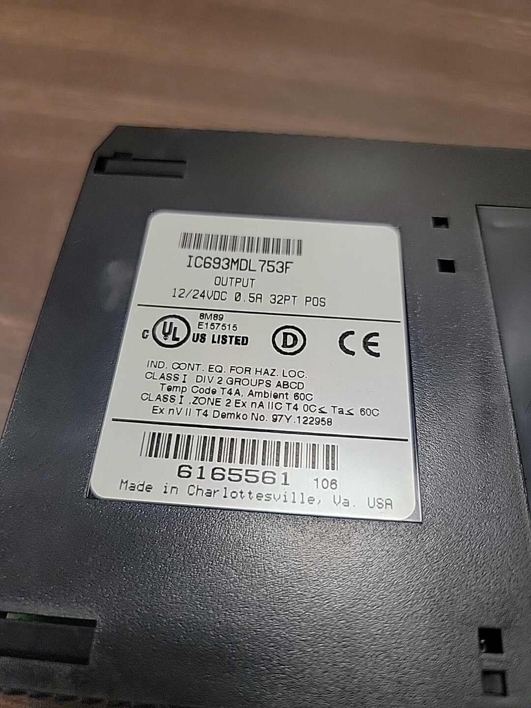 GE FANUC IC693MDL753F OUTPUT 12/24VDC 0.5A 32PT POS