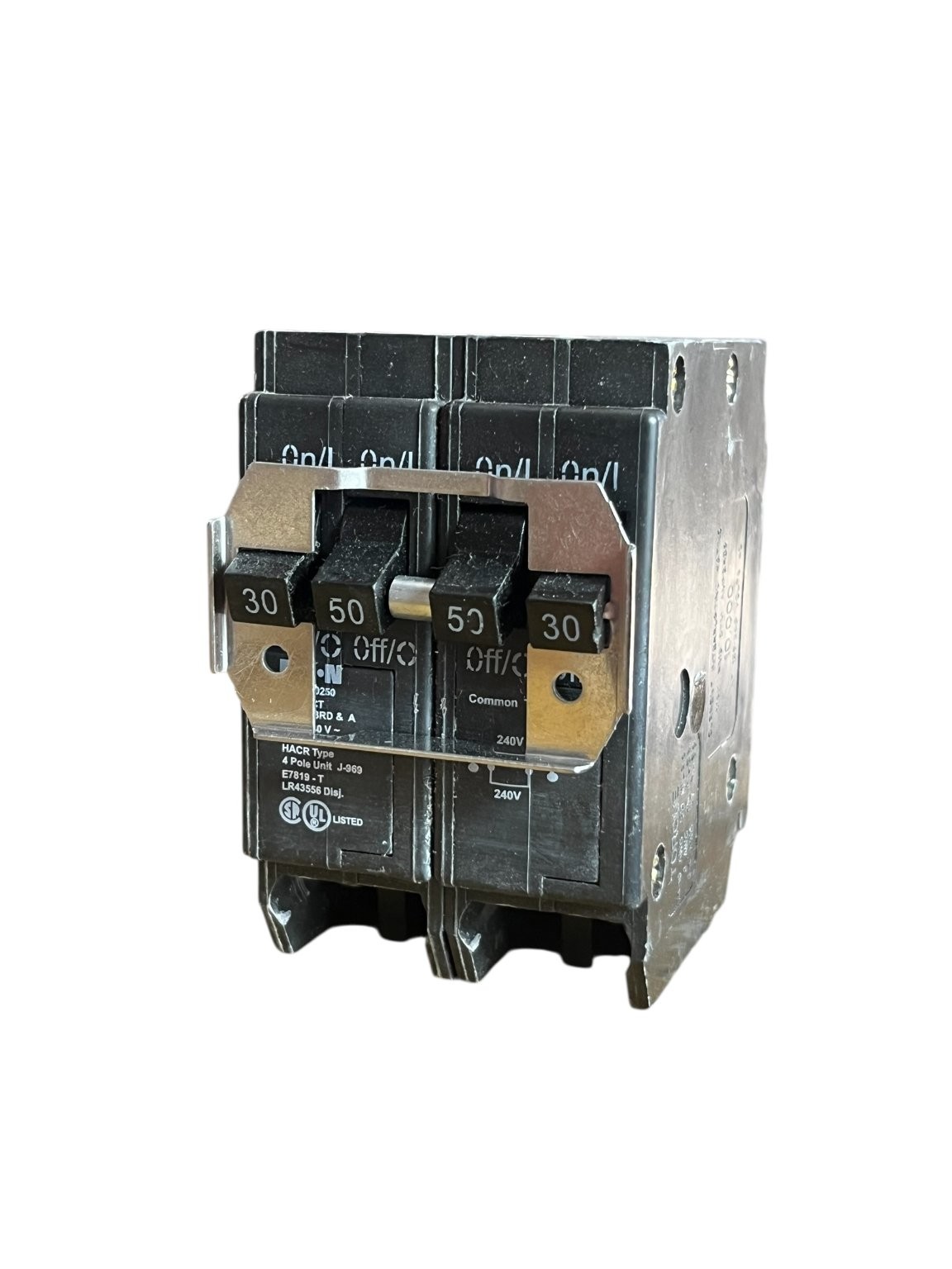 BQC230250 Quad Breaker One 2 Pole 30 Amp and One 2 Pole 15 Amp Common Trip, 1…