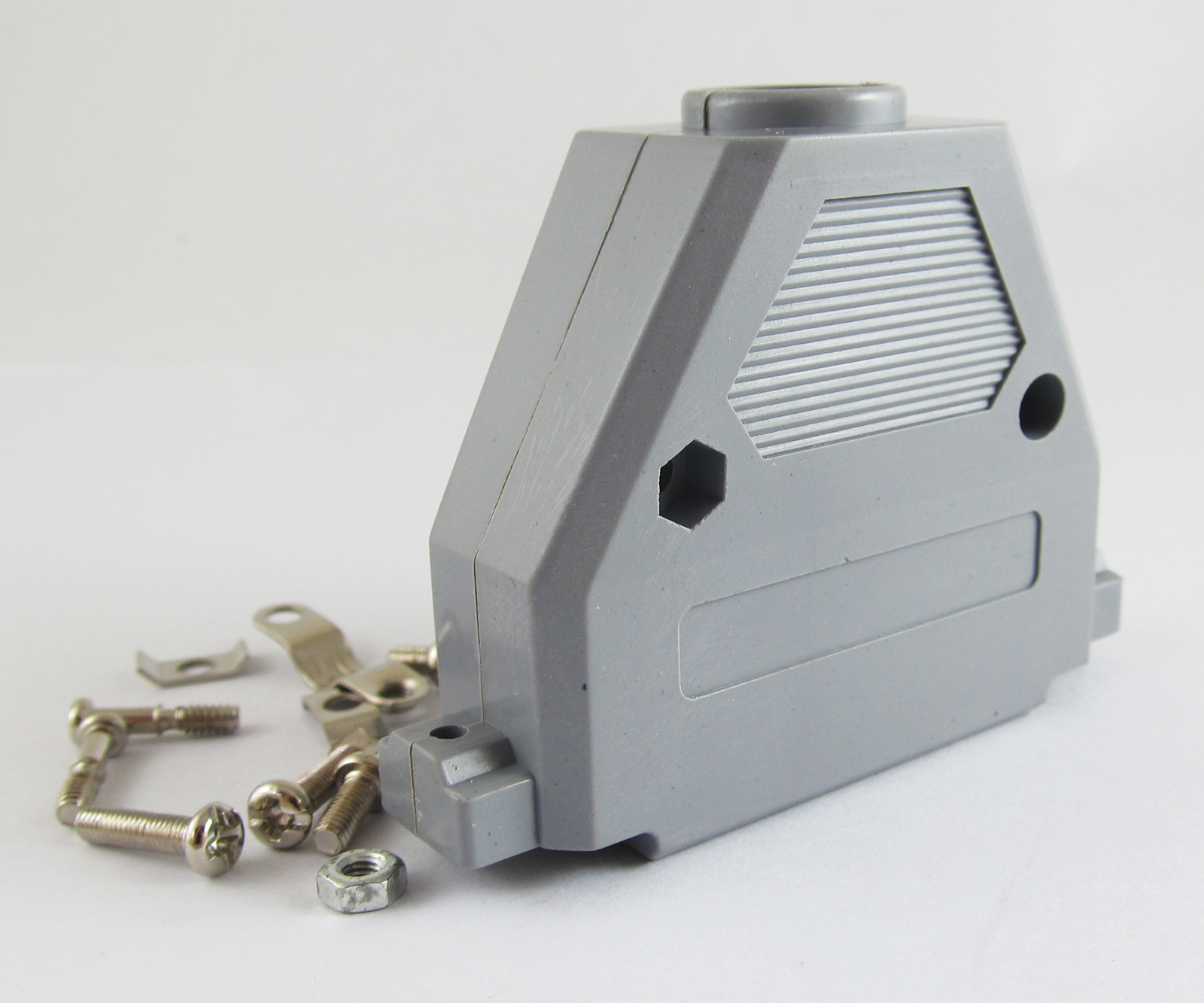 10sets D-Sub DB37 37Pin Plastic Hood Cover for 37 Pin 2 Row D-Sub Connector Grey