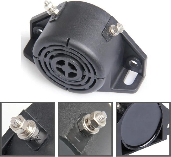 Backup Alarm 110dB 12V-48V DC Waterproof Industrial H Size: 1-Pack Round alarm