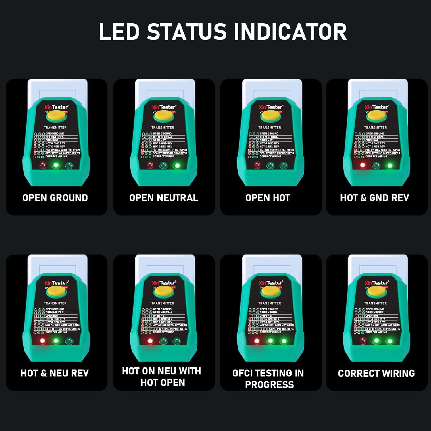 Xin Tester XT-33A Digital Circuit Breaker Finder NCV GFCI Outlet Tester Tool