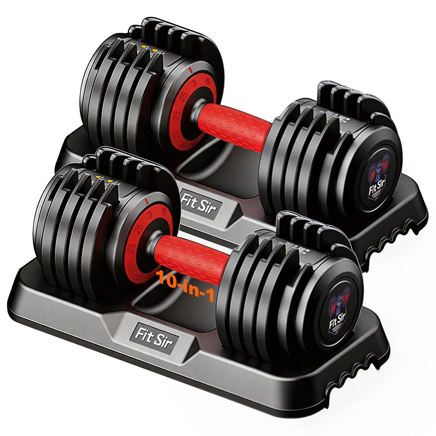 Adjustable Dumbbell Set, 10-in-1 25LB/55LB/90LB Ajustable Dumbbells with Safe Lo