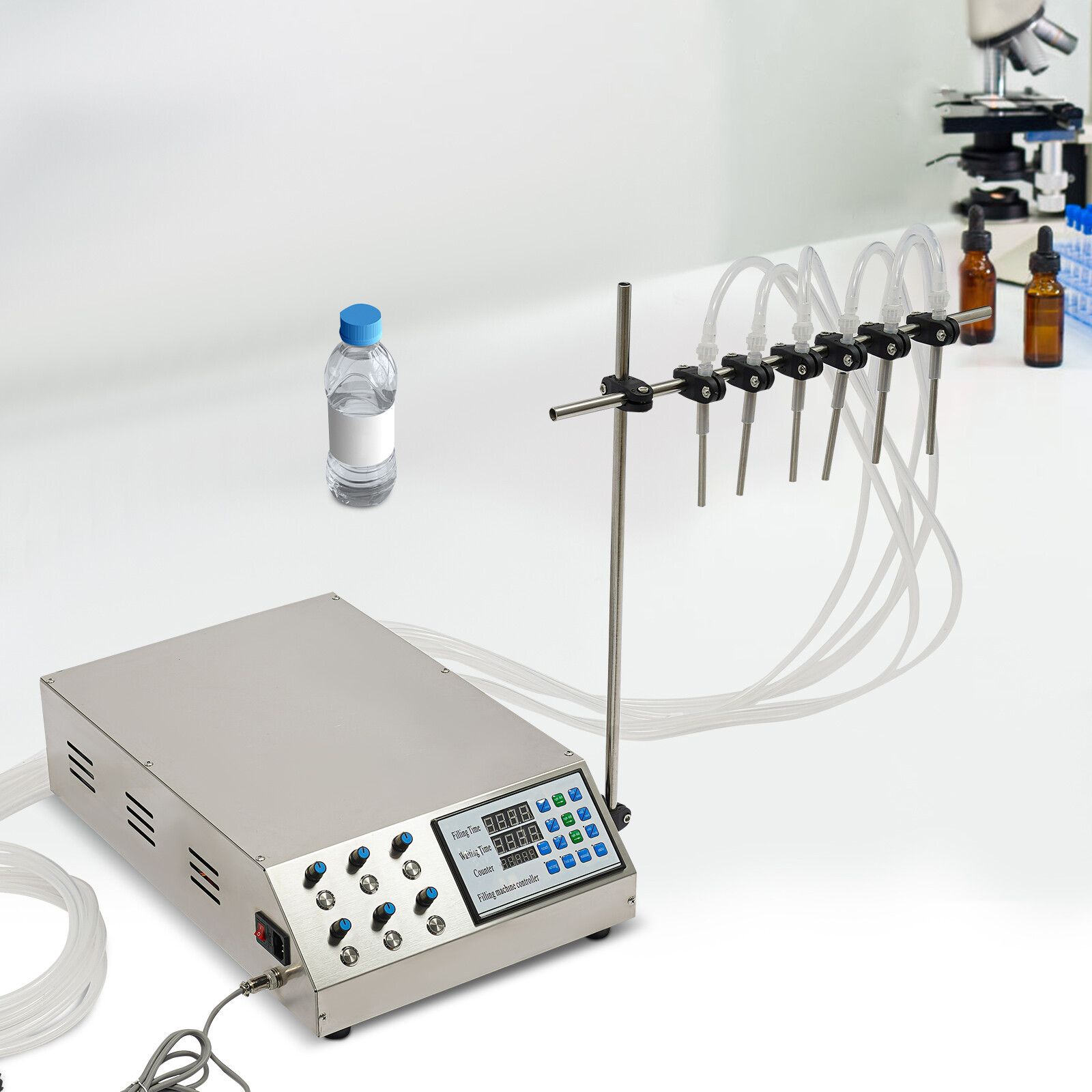 Liquid Filling Machine diaphragm pump Automatic Bottle Filler Digital Control