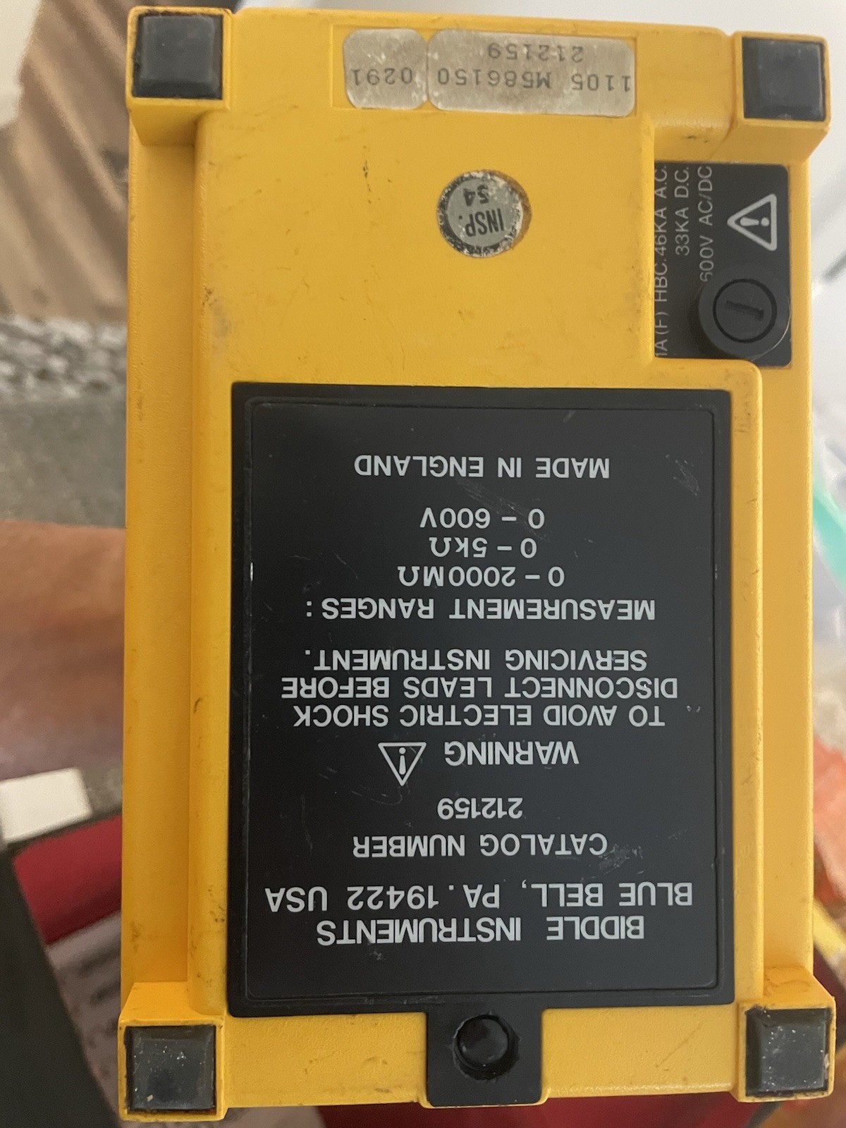 Megger M8615D Analog Megohmmeter Insulation Tester 0-2000MΩ 100-1000V