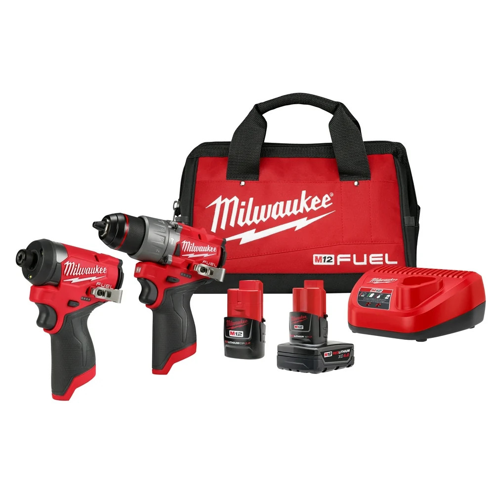 Milwaukee 3497-22HSR M12 FUEL 12V 2-Tool Combo Kit w/ M12 1/4″ Ratchet