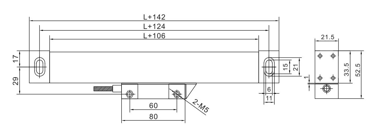 Normal Size Linear Scale Sensor Reader Head for NTS FTN JCXE DLS-W Sinpo