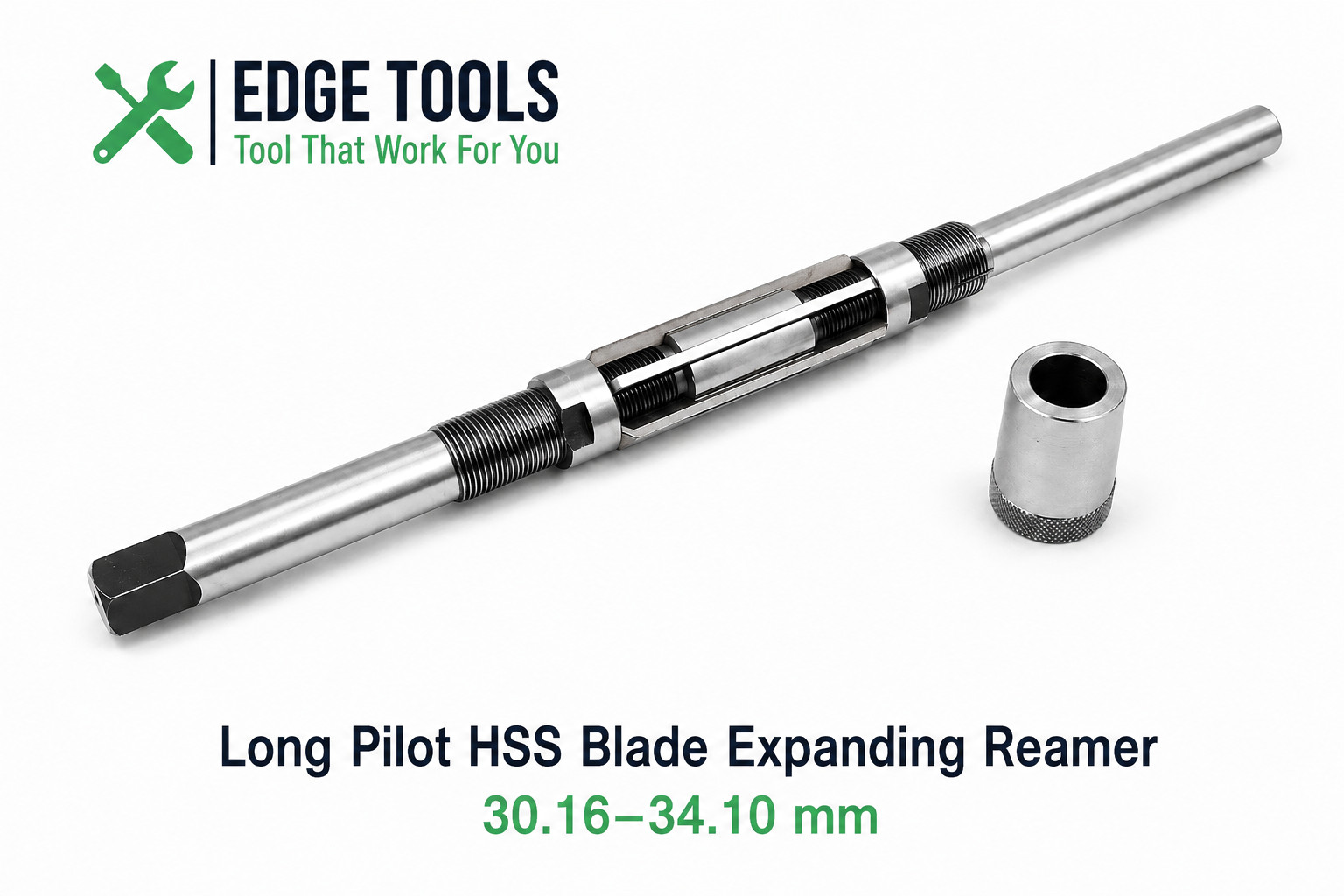 H13 Long Pilot HSS Blade Expanding Hand Reamer 30.16–34.10 mm Kingpin Reamer