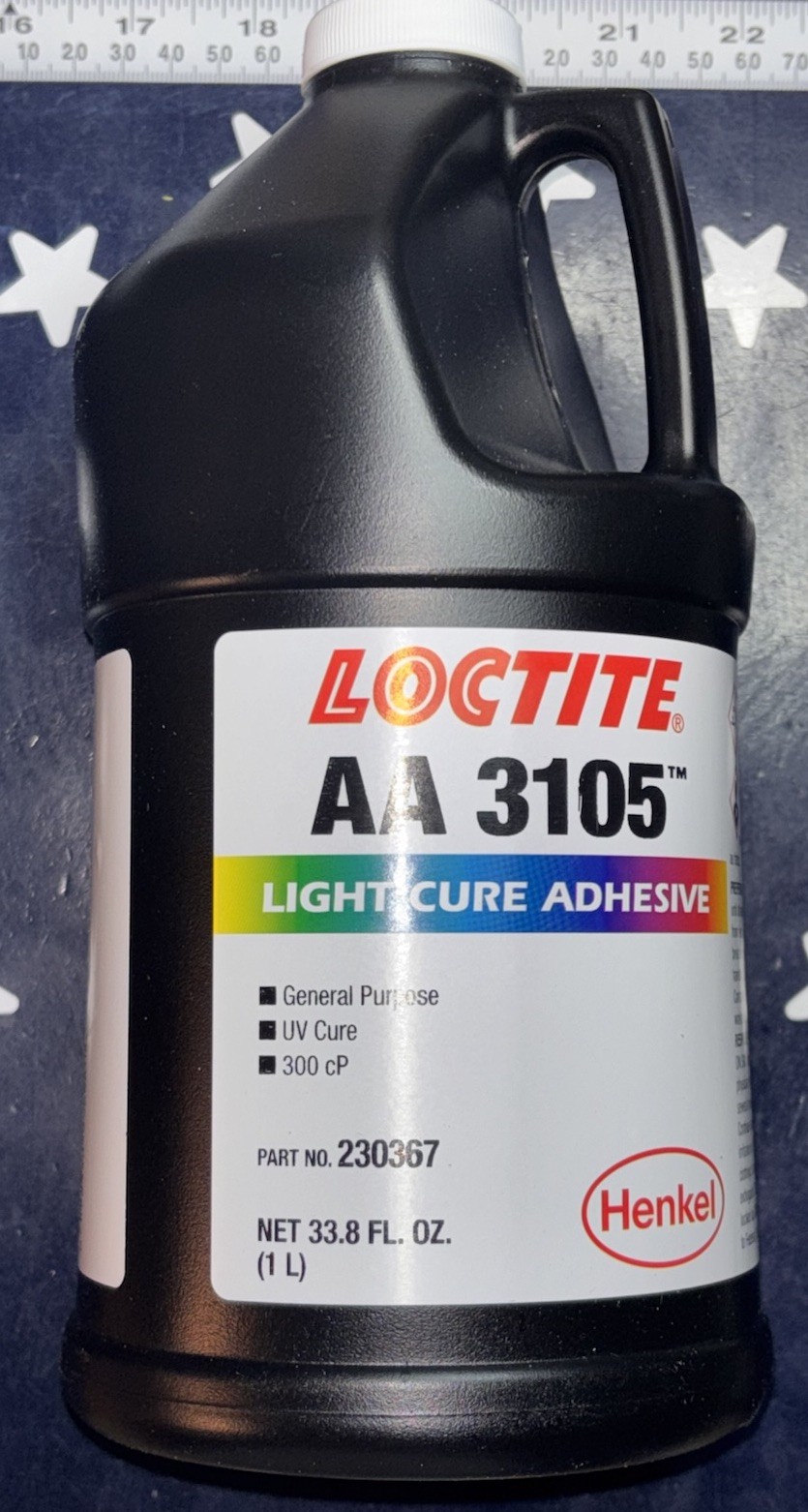 LOCTITE AA 3105 LITER Light Cure Adhesive (33.8 FL OZ) P/N: 230367 ONE BOTTLE