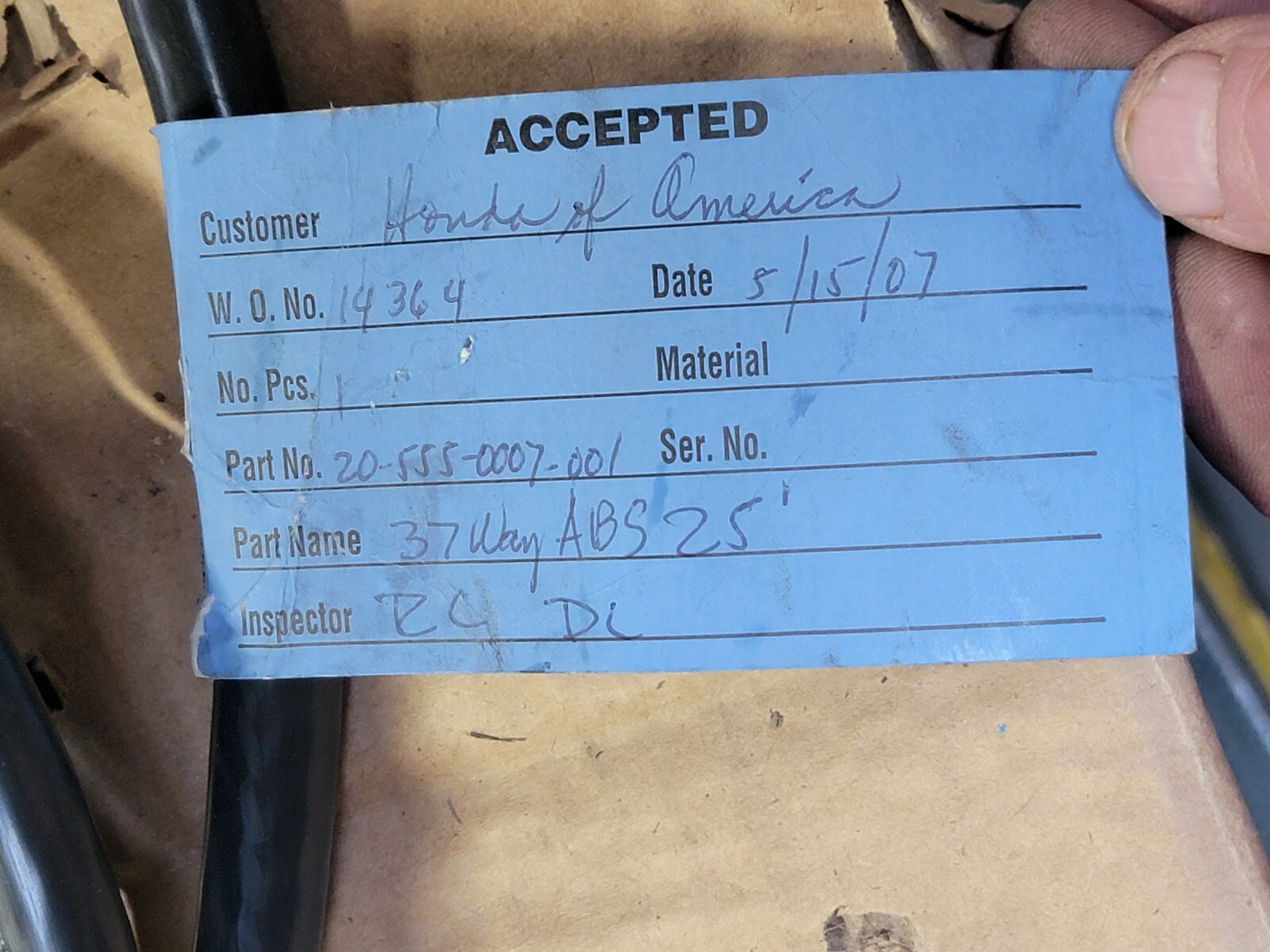Test Products INC NK12 37-WAY ABS Cable Assy 20-555-0007-001 NEW FREE SHIPING