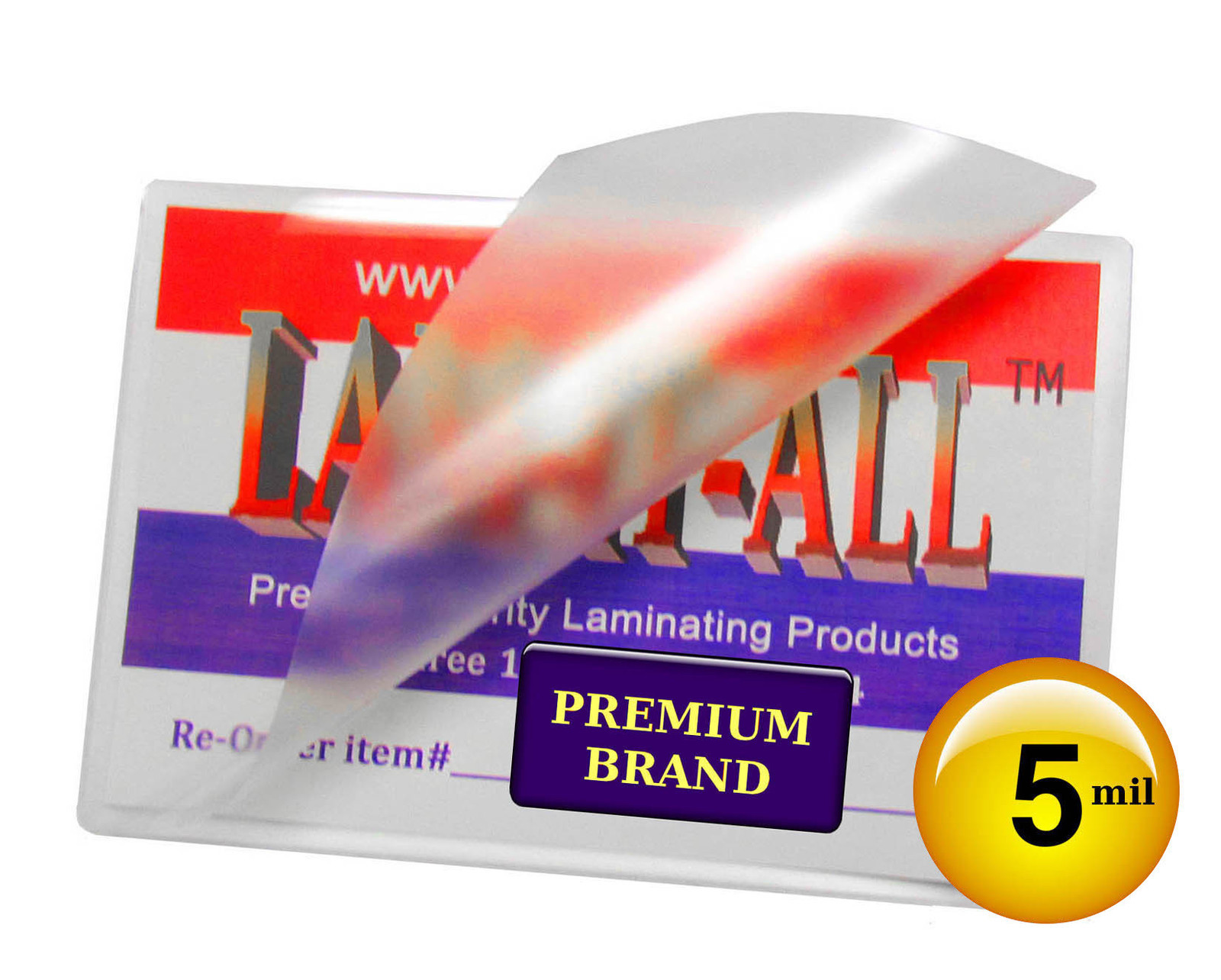 LAM-IT-ALL Hot Laminating Pouches 2-1/2 x 3-5/8 School Card [pack of 100] 5 Mil