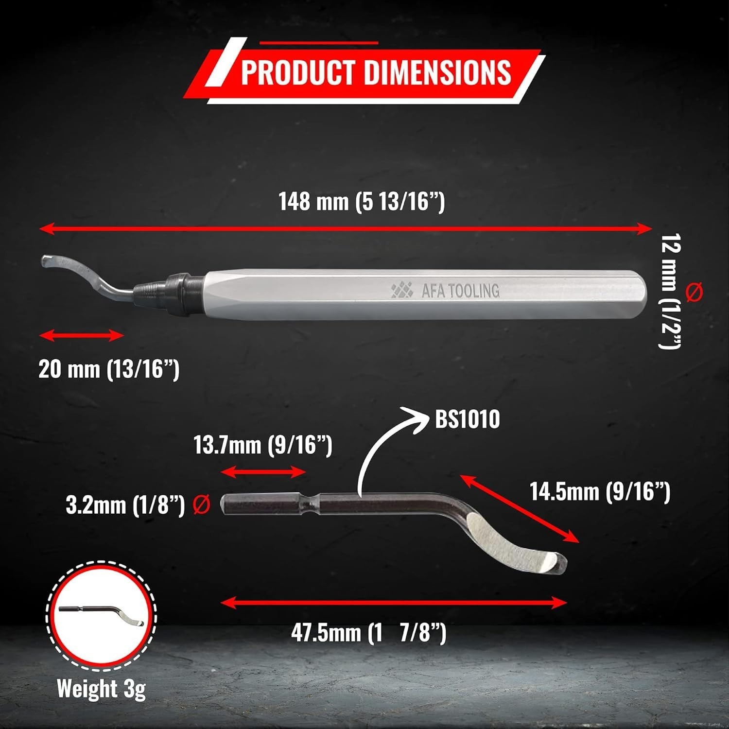 Micro-Polished Deburring Tool with Durable HSS Blades – Lightweight & Ergonomic
