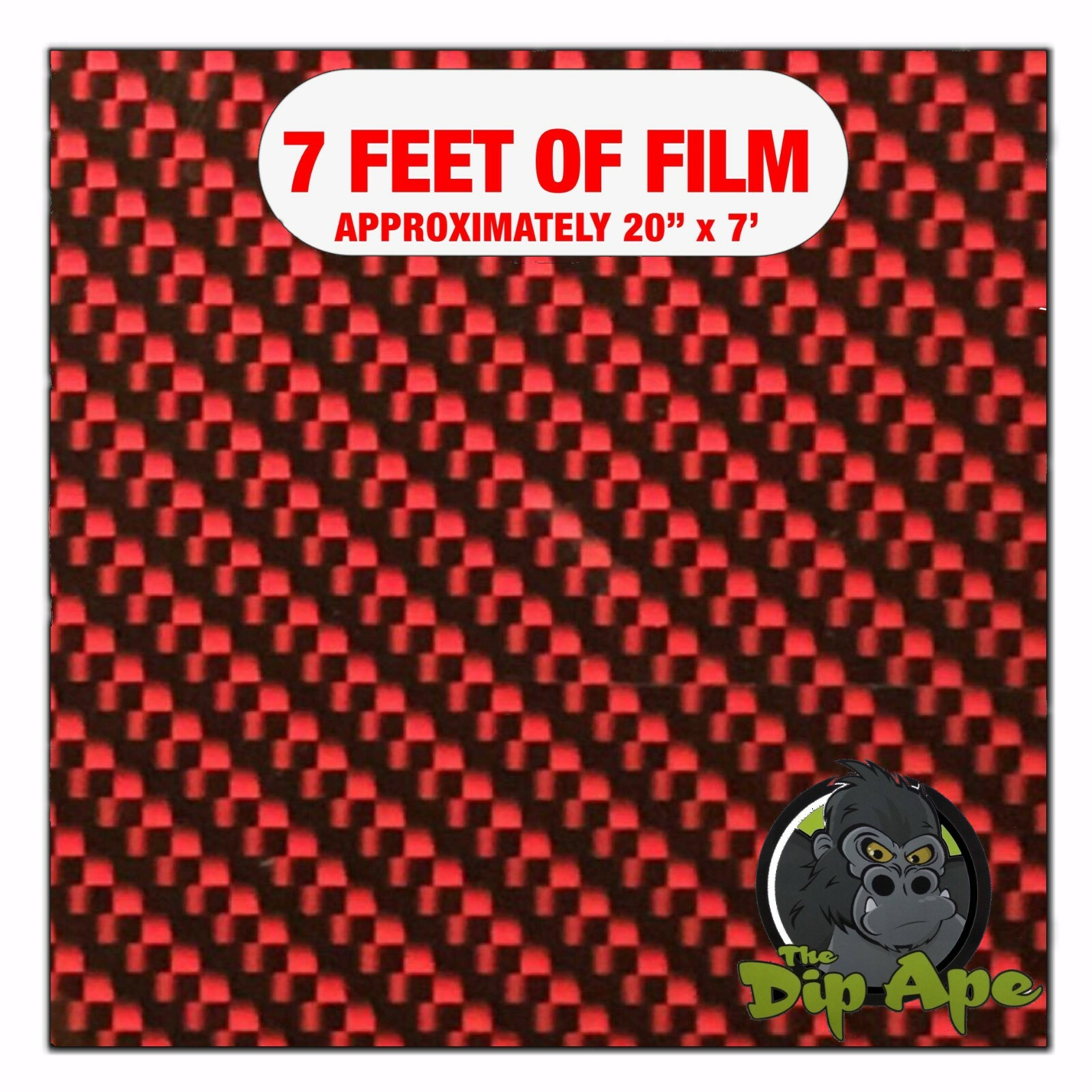 Hydrographic film Bad Boy Red Carbon Fiber 7′ x 20″ hydro dip dipping