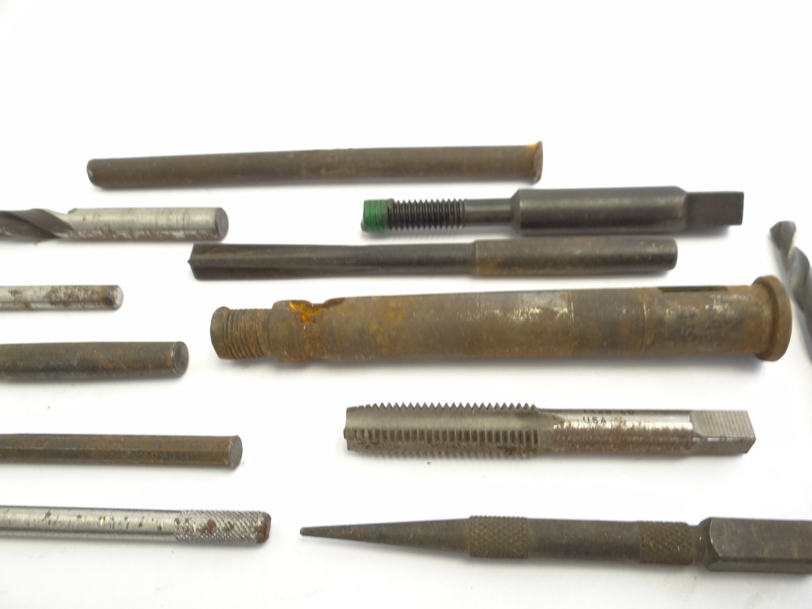 Mixed Lot of Steel & Iron Auger Drill Bits Hand Tool Parts USA Red Devil Stanley