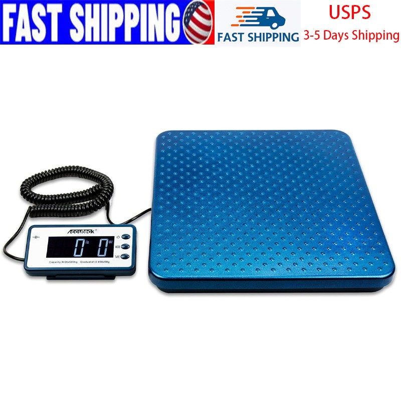 Digital Postal Scale 440lb Capacity Metal Platform Remote LCD Shipping Scale