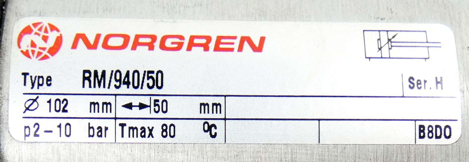 Norgren RM/940/50 Tie Rod Cylinder Double Acting -Unused-