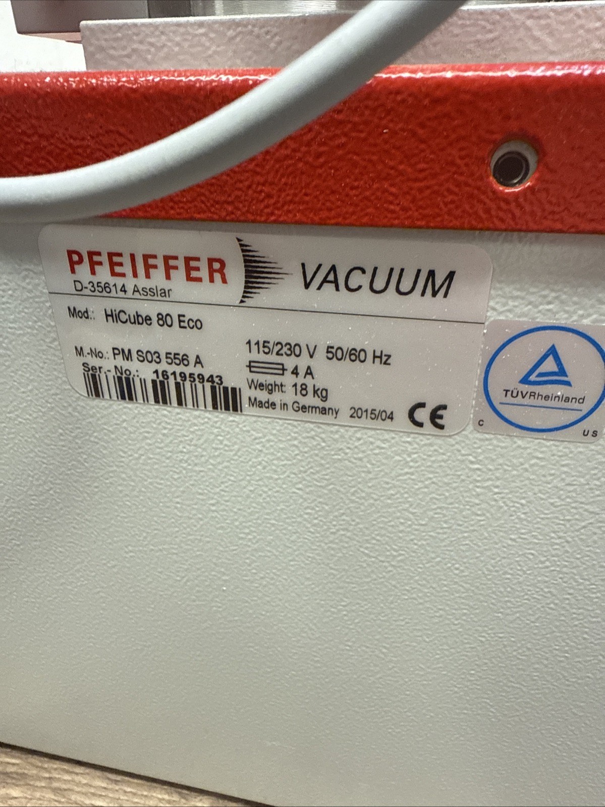 Pfeiffer HiCube 80 Eco Turbo Pump Vacuum