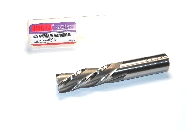 Hertel LHS/RHC Square End Mill 5/8″ 4FL HSS 5/8″ x 1-5/8″ x 3-3/4″