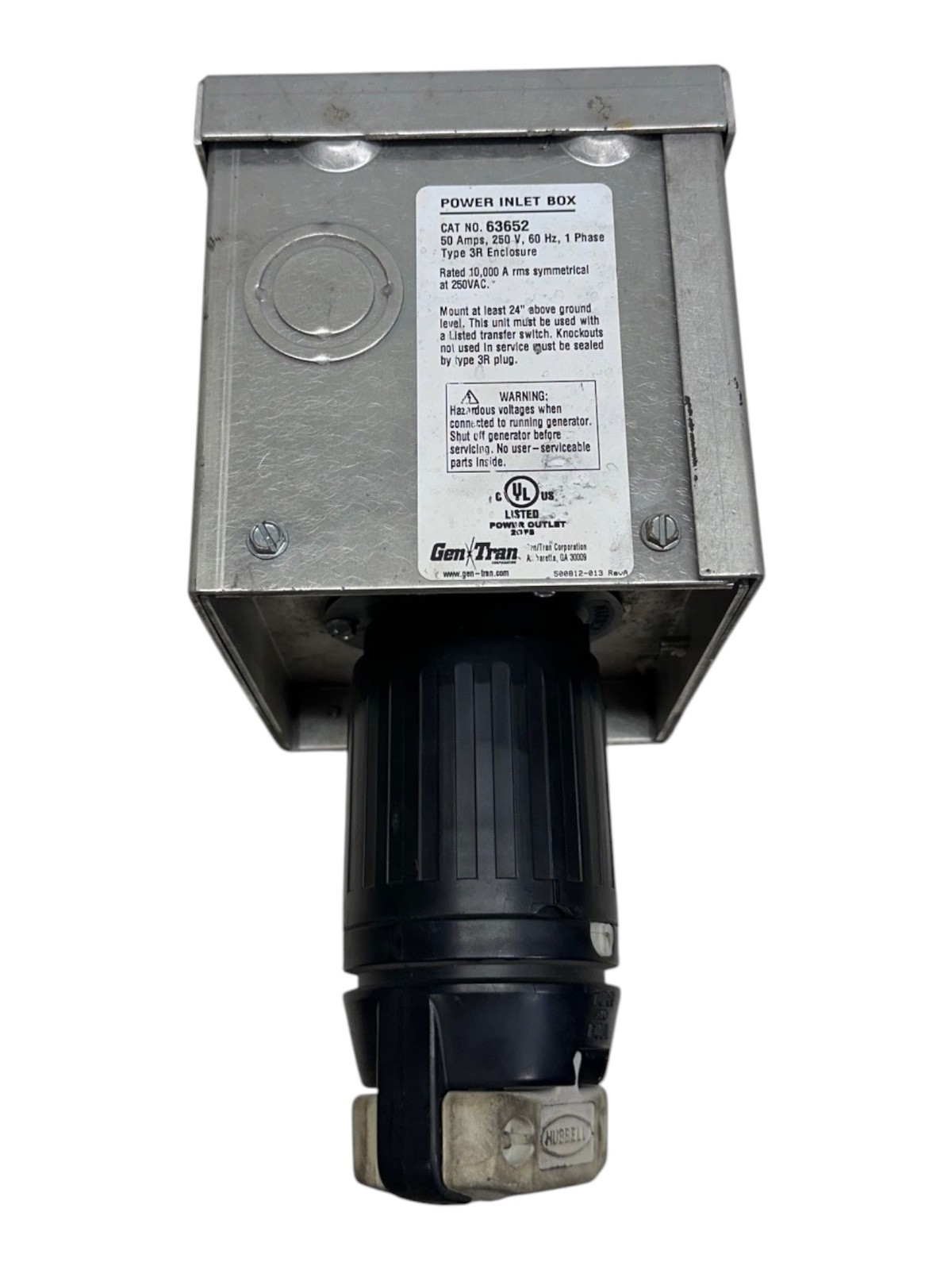 GenTran 63652, 50Amp Power Inlet Box 500812-013 🔥Fast Shipping🔥