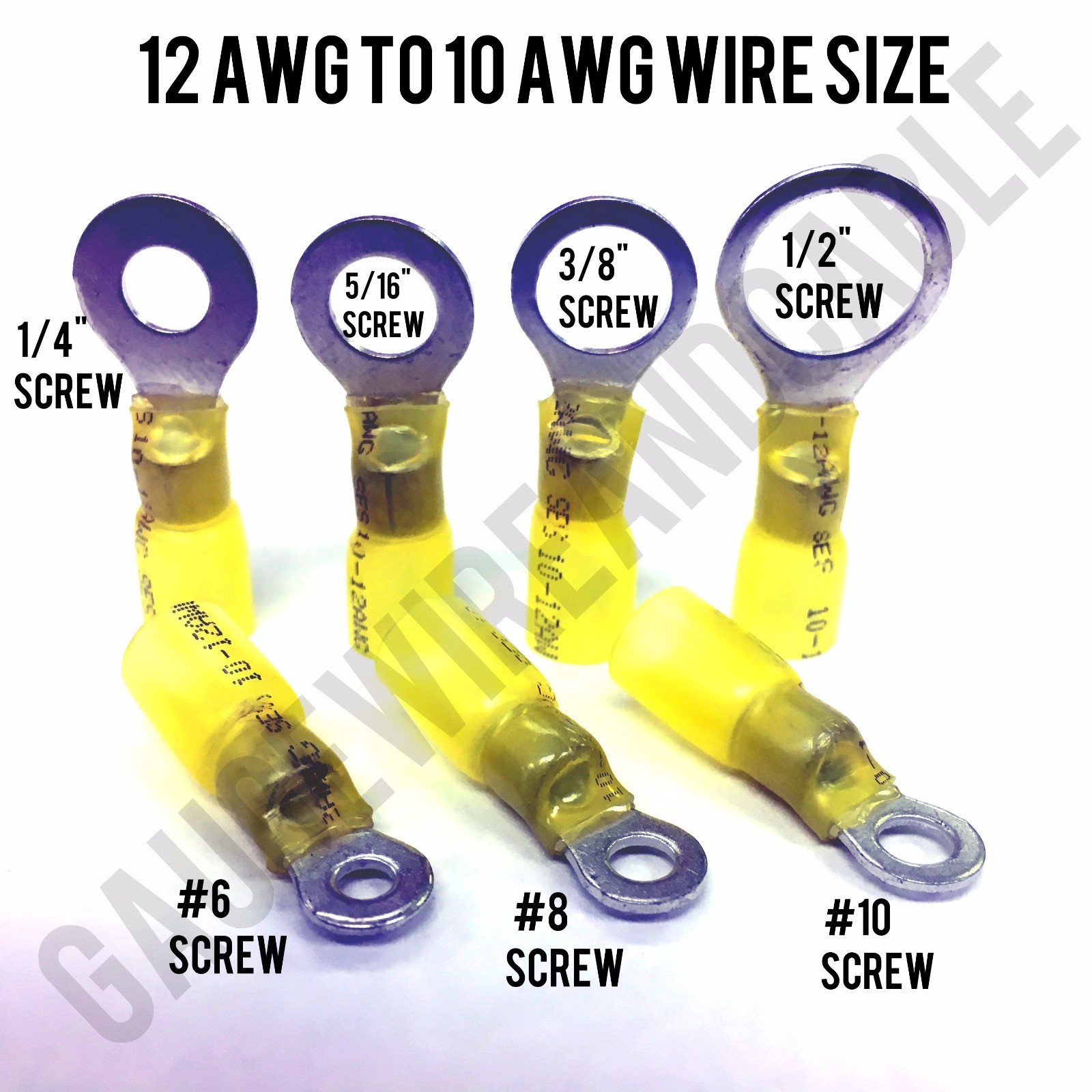Ring Terminals Copper Wire Crimp Connectors USA Made 3M Adhesive Heat Shrink