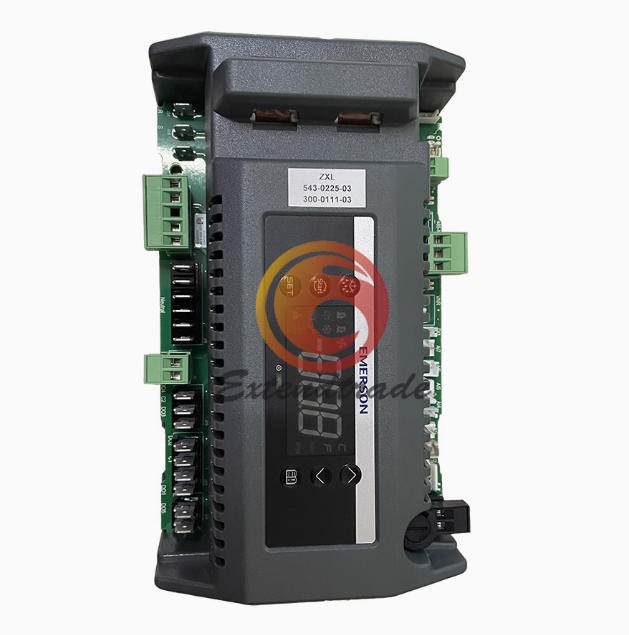 One New Emerson XCM25D unit controller 543-0220-00 with built-in display screen