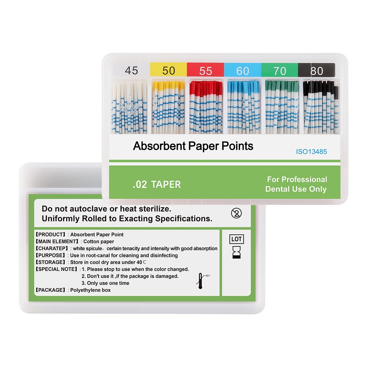 AZ Dental Absorbent Paper Points/Gutta Percha Points w/Scale Obturating Tips Bar