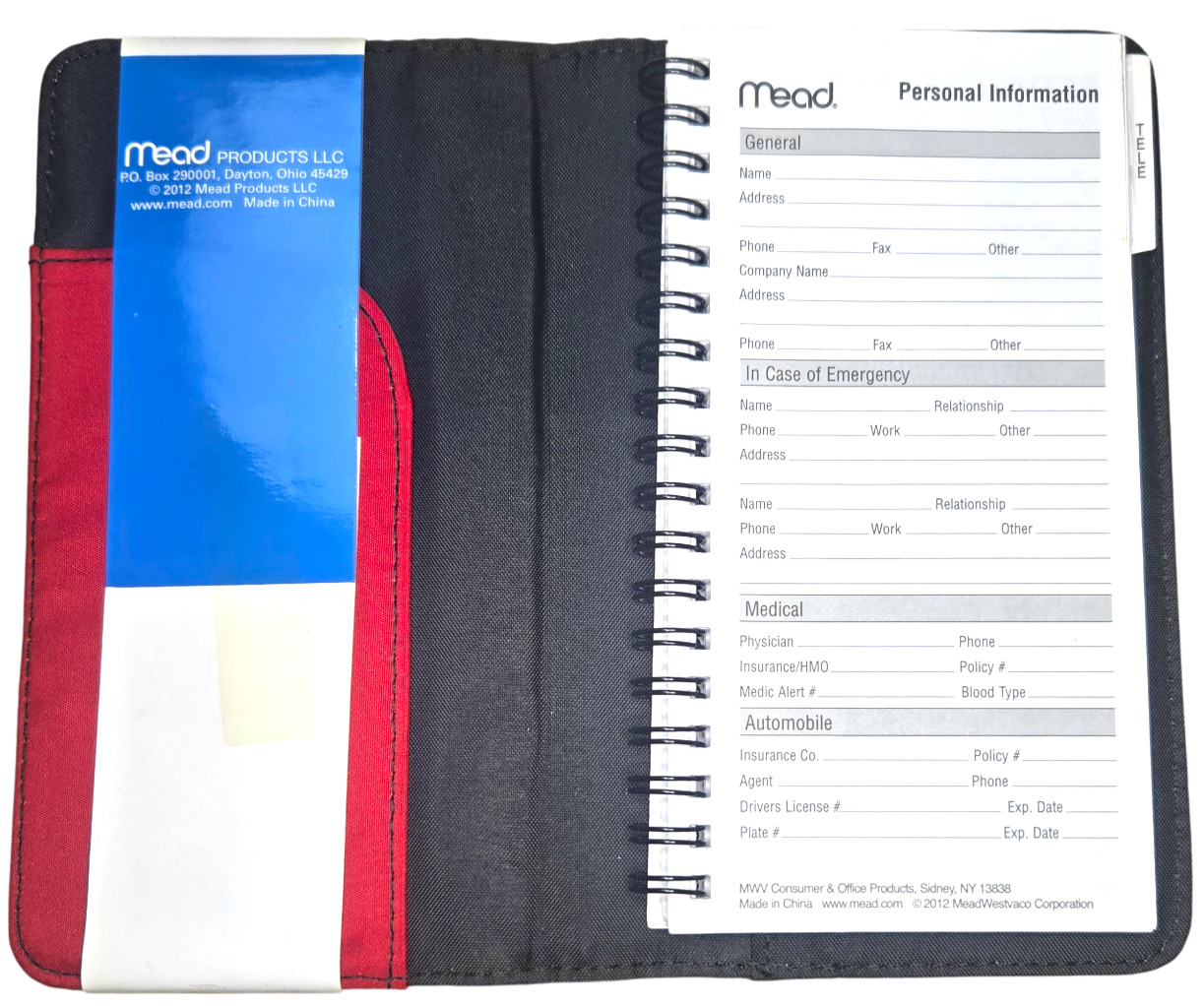 Mead Undated Weekly Planner, 3-3/4″ X 6-7/8″