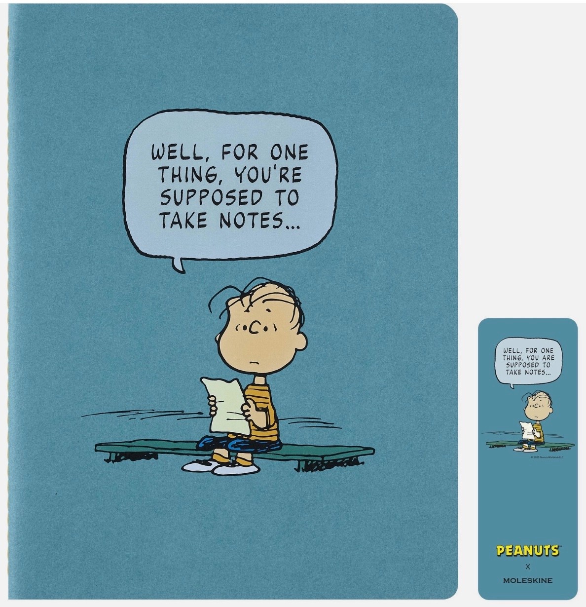 New! MOLESKINE Peanuts LINUS Ruled Notebook • 120 Pgs • Cahier Journal